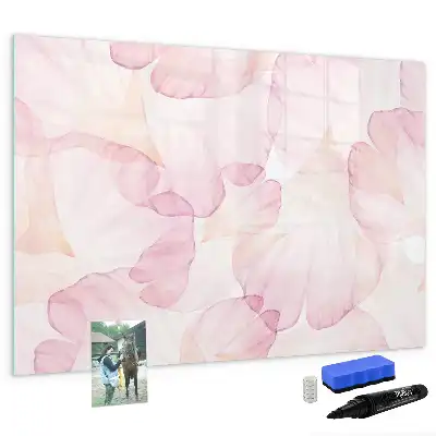 Quadro magnético para desenhar estampa pétalas em aquarela