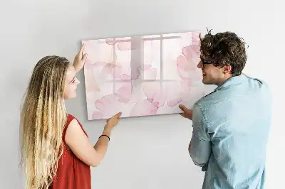 Quadro magnético para desenhar estampa pétalas em aquarela