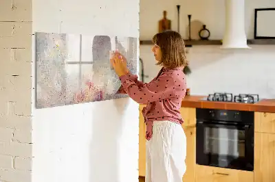 Quadro magnético para escrever modelo abstração pictórica