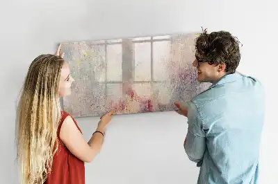 Quadro magnético para escrever modelo abstração pictórica