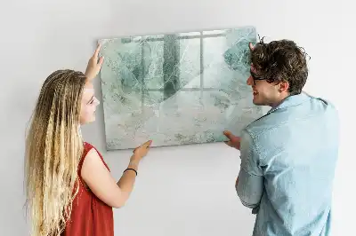 Quadro magnético para desenho com acabamento que imita mármore