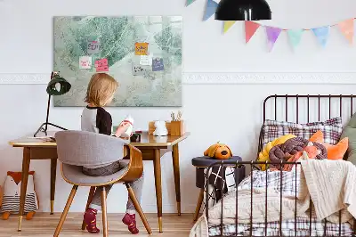 Quadro magnético para desenho com acabamento que imita mármore