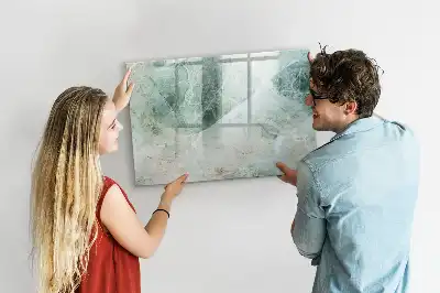 Quadro magnético para desenho com acabamento que imita mármore