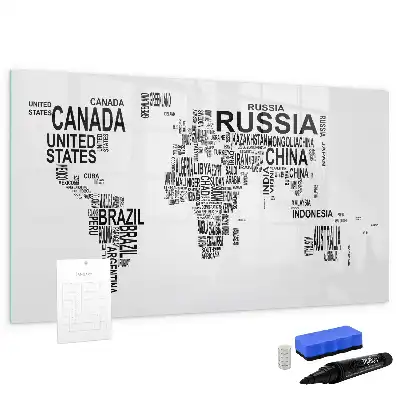Quadro magnético para desenhar continentes de letras