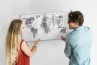 Quadro magnético para desenhar continentes de letras