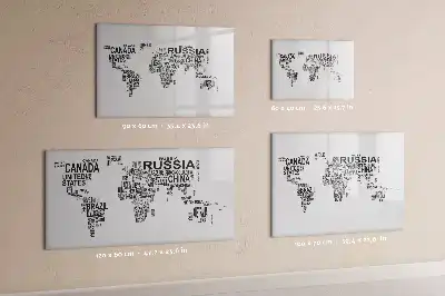 Quadro magnético para desenhar continentes de letras
