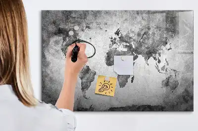 Mapa-múndi quadro magnético para escrita