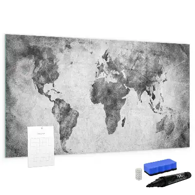 Mapa-múndi quadro magnético para escrita