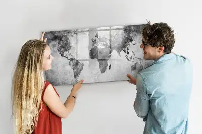 Mapa-múndi quadro magnético para escrita