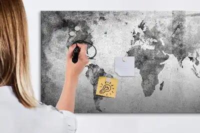 Mapa-múndi quadro magnético para escrita