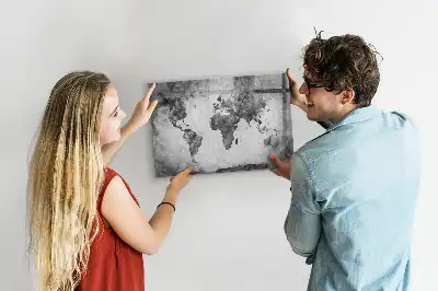 Mapa-múndi quadro magnético para escrita