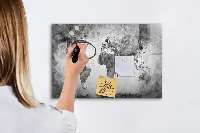 Mapa-múndi quadro magnético para escrita