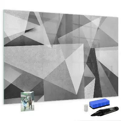 Quadro magnético para desenho modelo abstração 3D