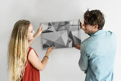 Quadro magnético para desenho modelo abstração 3D