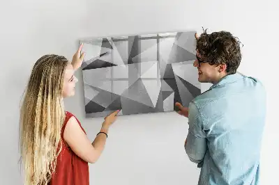Quadro magnético para desenho modelo abstração 3D
