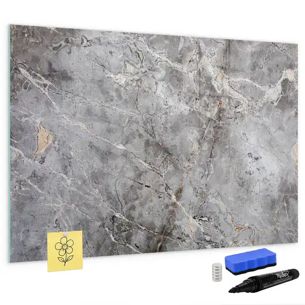 Quadro magnético para escrever com padrão de mármore