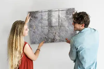 Quadro magnético para escrever com padrão de mármore