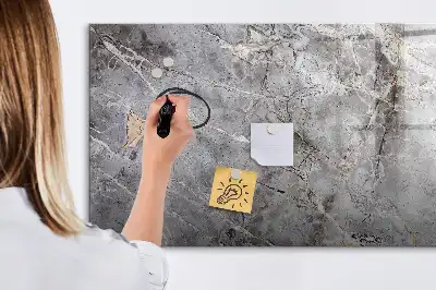 Quadro magnético para escrever com padrão de mármore