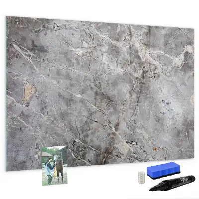 Quadro magnético para escrever com padrão de mármore