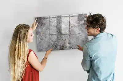 Quadro magnético para escrever com padrão de mármore