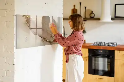 Quadro magnético para desenhar estampa de mármore dourado