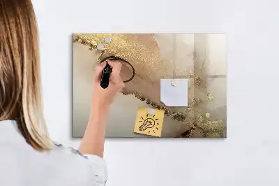 Quadro magnético para desenhar estampa de mármore dourado