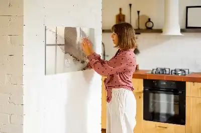 Quadro magnético para desenhar estampa de mármore dourado