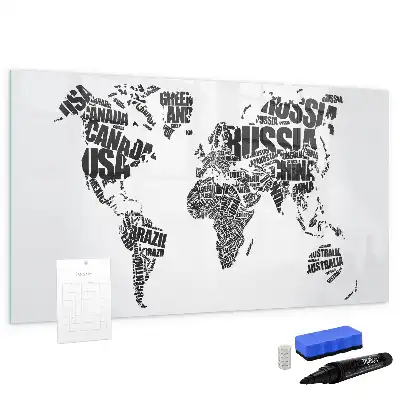 Quadro magnético para desenhar mapa-múndi