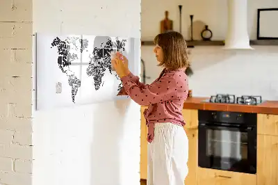 Quadro magnético para desenhar mapa-múndi