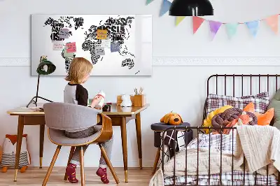 Quadro magnético para desenhar mapa-múndi