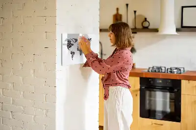 Quadro magnético para desenhar mapa-múndi