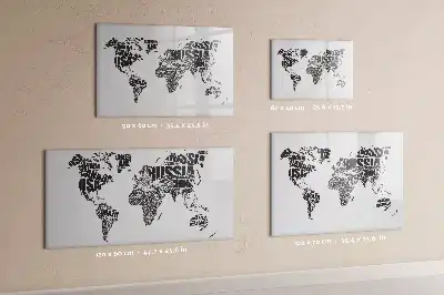 Quadro magnético para desenhar mapa-múndi