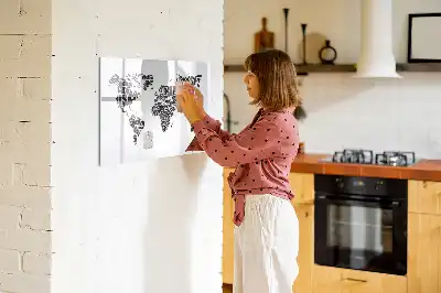 Quadro magnético para desenhar mapa-múndi