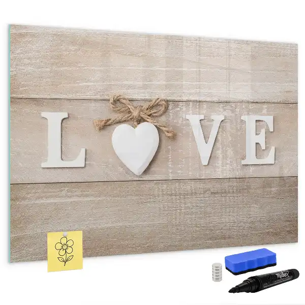 Quadro magnético para desenhar modelo texto amor