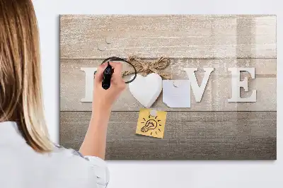 Quadro magnético para desenhar modelo texto amor