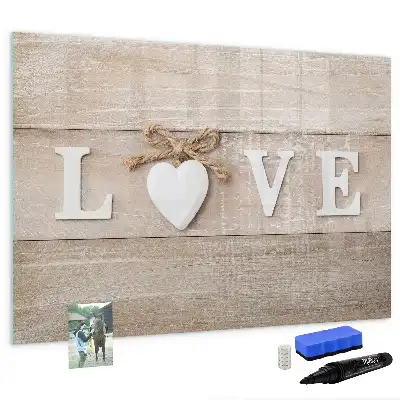 Quadro magnético para desenhar modelo texto amor