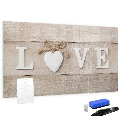 Quadro magnético para desenhar modelo texto amor