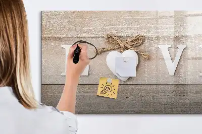 Quadro magnético para desenhar modelo texto amor