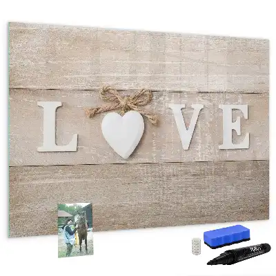 Quadro magnético para desenhar modelo texto amor