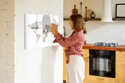 Quadro magnético para desenhar mapa de letras coloridas