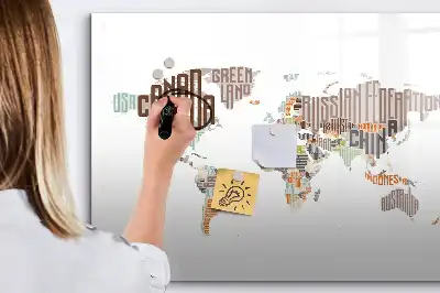 Quadro magnético para desenhar mapa de letras coloridas