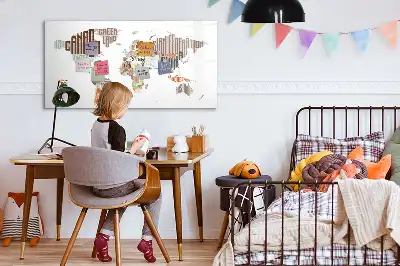 Quadro magnético para desenhar mapa de letras coloridas