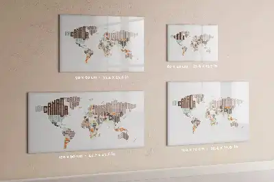 Quadro magnético para desenhar mapa de letras coloridas