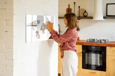 Quadro magnético para desenhar mapa de letras coloridas
