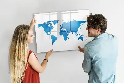 Mapa-múndi quadro magnético para escrever