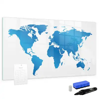 Mapa-múndi quadro magnético para escrever
