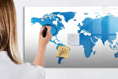 Mapa-múndi quadro magnético para escrever