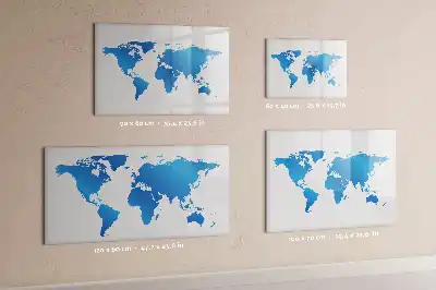 Mapa-múndi quadro magnético para escrever