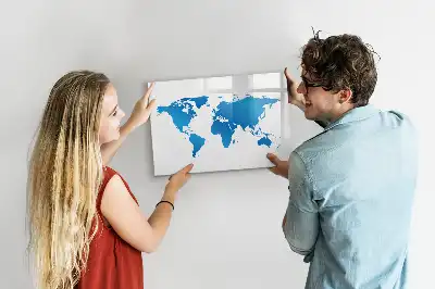 Mapa-múndi quadro magnético para escrever