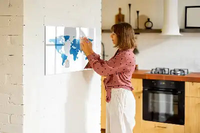 Mapa-múndi quadro magnético para escrever